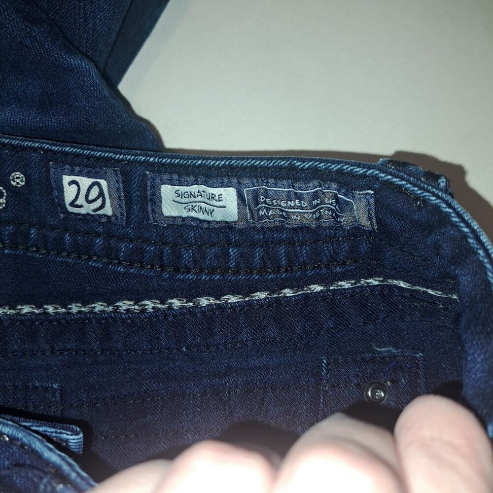 Miss Me Women's Size 29 Blue Custom Bleached Jeans 29x29 - Picture 6 of 10